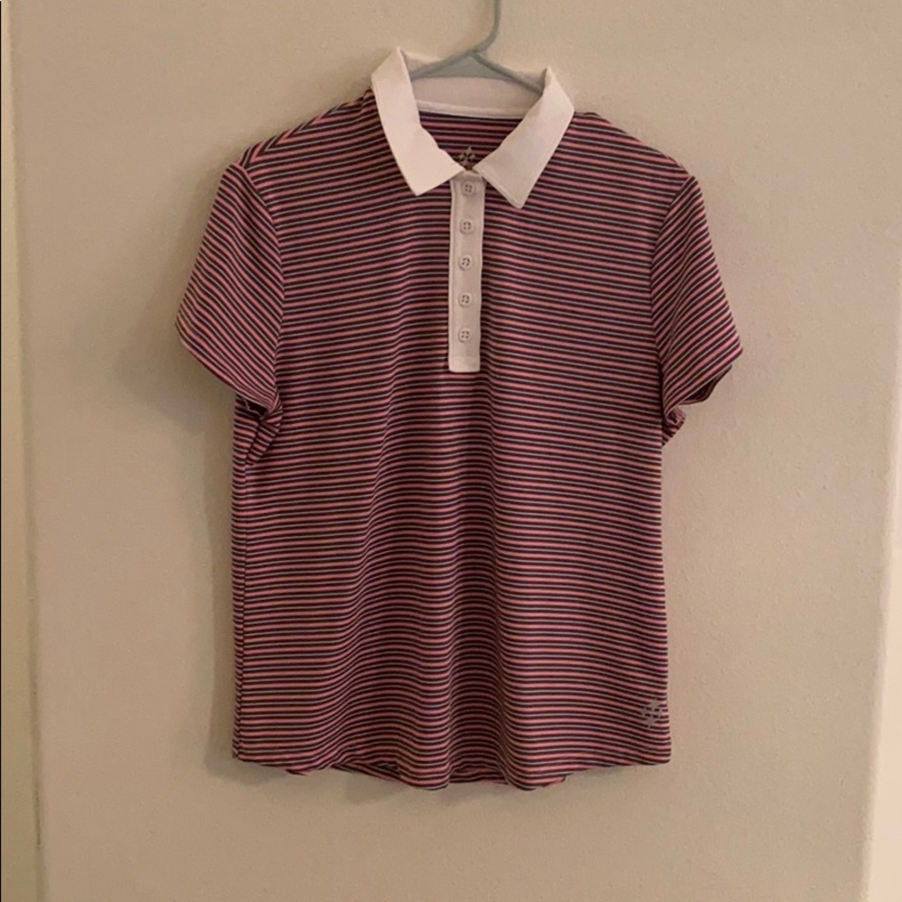 Striped golf shirt